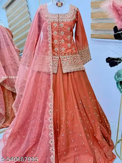 New Designer Party Top Lehenga & Dupatta S